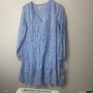 Scotch & Soda Amsterdam blue animal print short straight dress size 12 2159